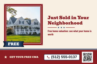 Vintage Americana · Photo Frame: Just Sold in Your Neighborhood