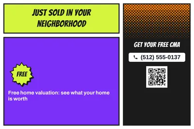 Comic pop · Offer Menu: Just Sold in Your Neighborhood