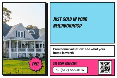 Comic pop · Photo Frame: Just Sold in Your Neighborhood