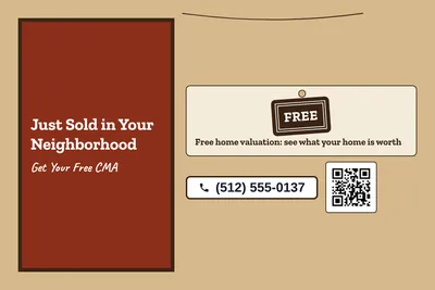 Kraft and stamp · Offer Menu: Just Sold in Your Neighborhood