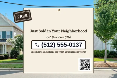 Kraft and stamp · Phone Billboard: Just Sold in Your Neighborhood