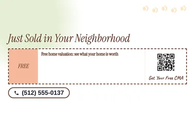 Soft watercolour · Coupon: Just Sold in Your Neighborhood