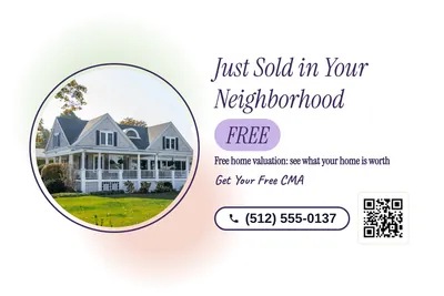 Soft watercolour · Photo Frame: Just Sold in Your Neighborhood