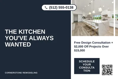 Bold Color Block · Vertical Split: The Kitchen You've Always Wanted