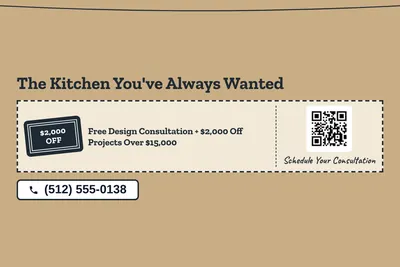 Kraft and stamp · Coupon: The Kitchen You've Always Wanted