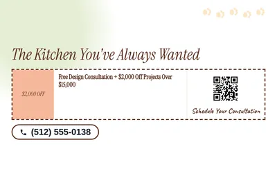 Soft watercolour · Coupon: The Kitchen You've Always Wanted