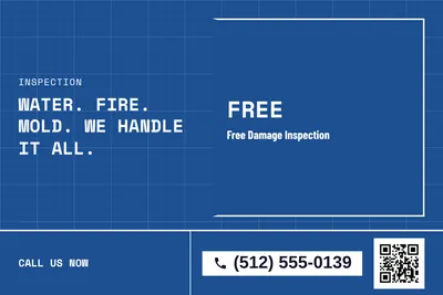Blueprint · Checklist: Water. Fire. Mold. We Handle It All.