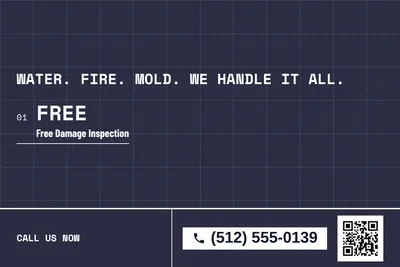 Blueprint · Offer Menu: Water. Fire. Mold. We Handle It All.