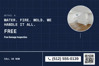 Blueprint · Photo Frame: Water. Fire. Mold. We Handle It All.