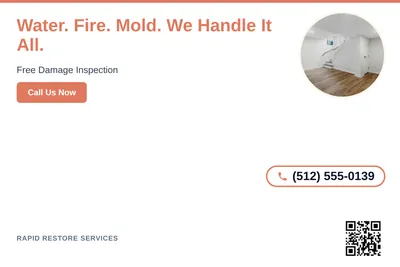 Clean Photo · Circle Photo Accent: Water. Fire. Mold. We Handle It All.