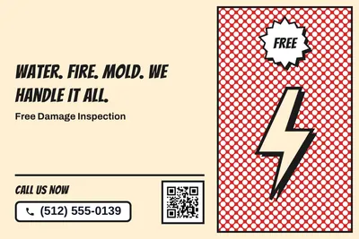 Comic pop · Split: Water. Fire. Mold. We Handle It All.