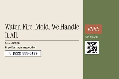 Contemporary · Checklist: Water. Fire. Mold. We Handle It All.