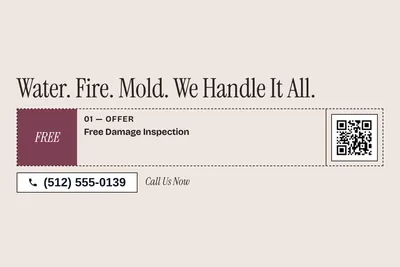 Contemporary · Coupon: Water. Fire. Mold. We Handle It All.