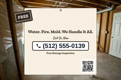 Kraft and stamp · Phone Billboard: Water. Fire. Mold. We Handle It All.