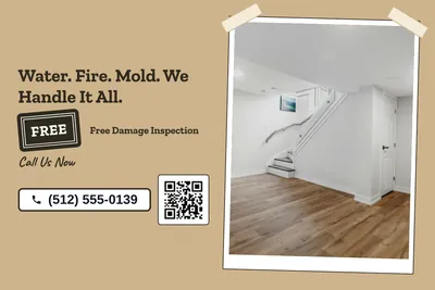 Kraft and stamp · Split: Water. Fire. Mold. We Handle It All.