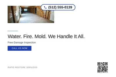 Minimal White · Bottom Heavy: Water. Fire. Mold. We Handle It All.