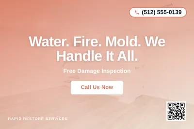 Modern Gradient · Centered Stack: Water. Fire. Mold. We Handle It All.