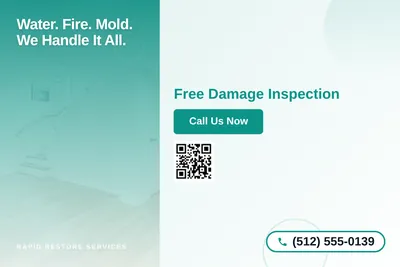 Modern Gradient · Side Stripe: Water. Fire. Mold. We Handle It All.