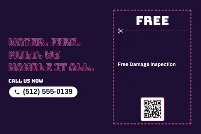 Neon night · Coupon: Water. Fire. Mold. We Handle It All.