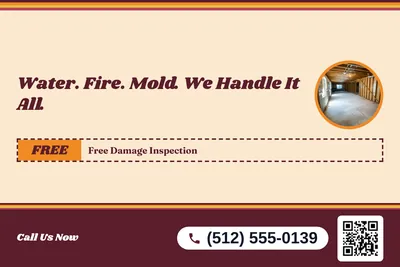 Retro 70s · Coupon: Water. Fire. Mold. We Handle It All.