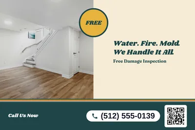 Retro 70s · Split: Water. Fire. Mold. We Handle It All.