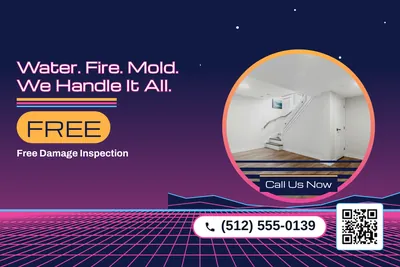 Synthwave · Photo Frame: Water. Fire. Mold. We Handle It All.