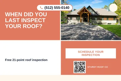 Bold Color Block · Checkerboard: When Did You Last Inspect Your Roof?