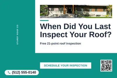Bold Color Block · L-Shape Block: When Did You Last Inspect Your Roof?