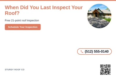 Clean Photo · Circle Photo Accent: When Did You Last Inspect Your Roof?