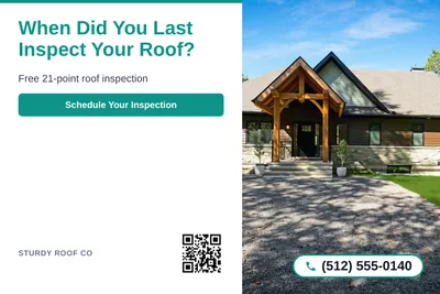 Clean Photo · Text Left, Photo Right: When Did You Last Inspect Your Roof?