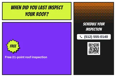 Comic pop · Offer Menu: When Did You Last Inspect Your Roof?