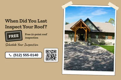 Kraft and stamp · Split: When Did You Last Inspect Your Roof?