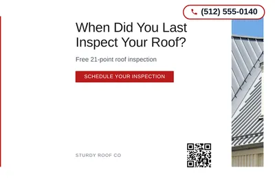Minimal White · Left-Aligned Editorial: When Did You Last Inspect Your Roof?