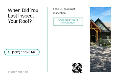 Minimal White · Split Vertical: When Did You Last Inspect Your Roof?