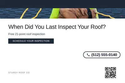 Minimal White · Top Bar: When Did You Last Inspect Your Roof?