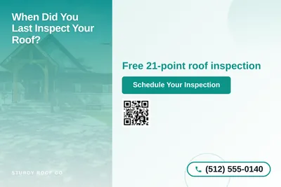 Modern Gradient · Side Stripe: When Did You Last Inspect Your Roof?