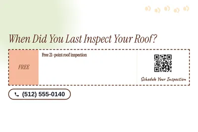 Soft watercolour · Coupon: When Did You Last Inspect Your Roof?