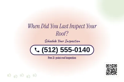 Soft watercolour · Phone Billboard: When Did You Last Inspect Your Roof?