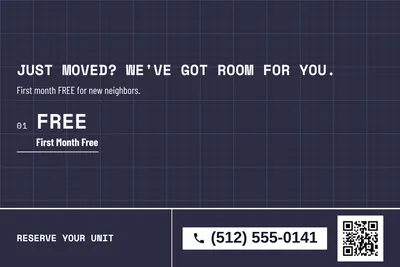 Blueprint · Offer Menu: Just Moved? We've Got Room for You.