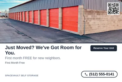 Clean Photo · Photo Top, Text Bottom: Just Moved? We've Got Room for You.