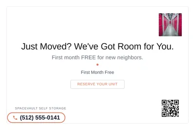 Minimal White · Card Inset: Just Moved? We've Got Room for You.
