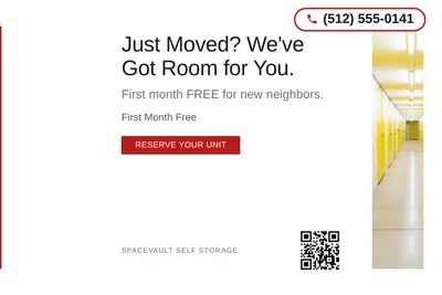 Minimal White · Left-Aligned Editorial: Just Moved? We've Got Room for You.