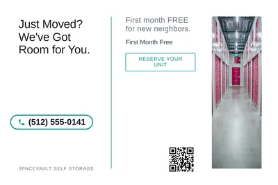 Minimal White · Split Vertical: Just Moved? We've Got Room for You.