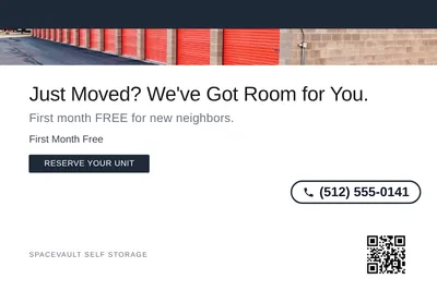 Minimal White · Top Bar: Just Moved? We've Got Room for You.