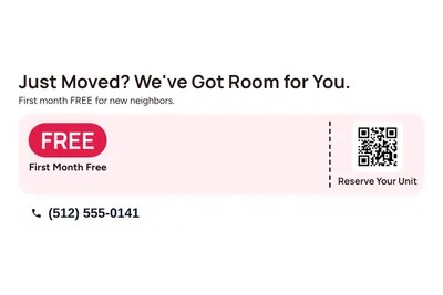 Modern · Coupon: Just Moved? We've Got Room for You.