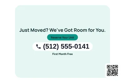 Modern · Phone Billboard: Just Moved? We've Got Room for You.