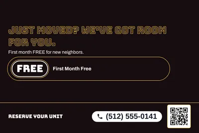 Neon night · Offer Menu: Just Moved? We've Got Room for You.