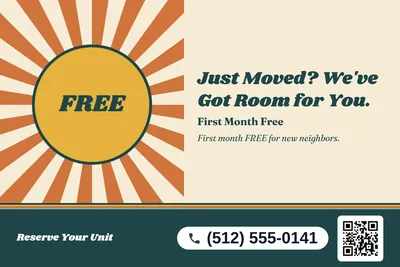 Retro 70s · Big Offer: Just Moved? We've Got Room for You.