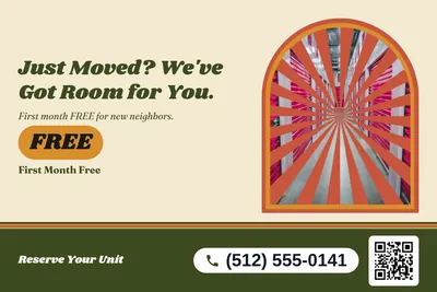 Retro 70s · Photo Frame: Just Moved? We've Got Room for You.