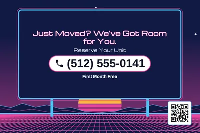Synthwave · Phone Billboard: Just Moved? We've Got Room for You.